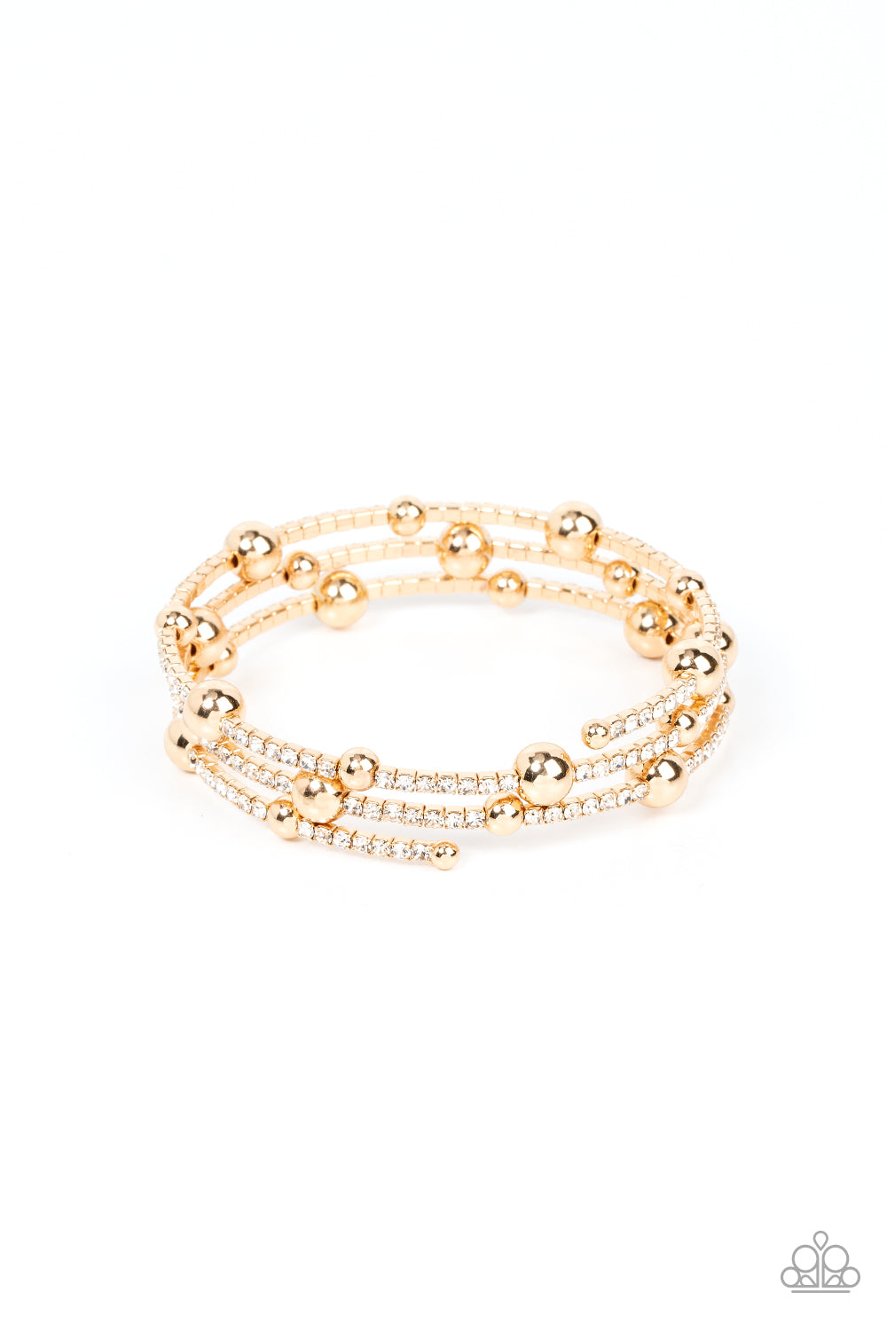 Paparazzi Spontaneous Shimmer - Gold Coil Bracelet