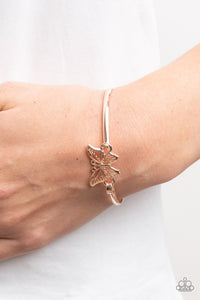 Did I FLUTTER? - Rose Gold Butterfly Bracelet Paprazzi