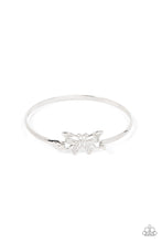 Load image into Gallery viewer, Paparazzi Did I FLUTTER? - Silver Bangle Bracelet
