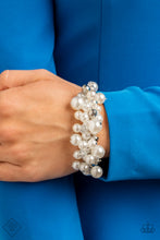 Load image into Gallery viewer, Paparazzi Elegantly Exaggerated - White Pearl Bracelet
