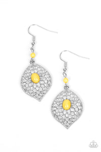 Paparazzi Perky Perennial - Yellow Earring