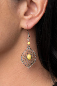 Paparazzi Perky Perennial - Yellow Earring