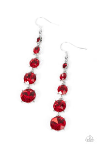 Paparazzi Red Carpet Charmer - Red Earring