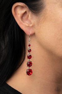 Paparazzi Red Carpet Charmer - Red Earring