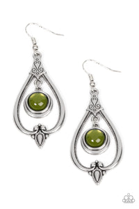 Paparazzi Ethereal Emblem - Green Earring