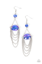 Load image into Gallery viewer, Paparazzi Ethereally Extravagant - Blue Iridescent Earring
