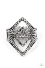 Load image into Gallery viewer, Diamond Duet - Silver Hematite Ring Paparazzi
