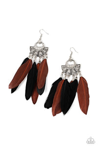 Paparazzi Plume Paradise - Multi Feather Earring