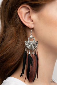 Paparazzi Plume Paradise - Multi Feather Earring