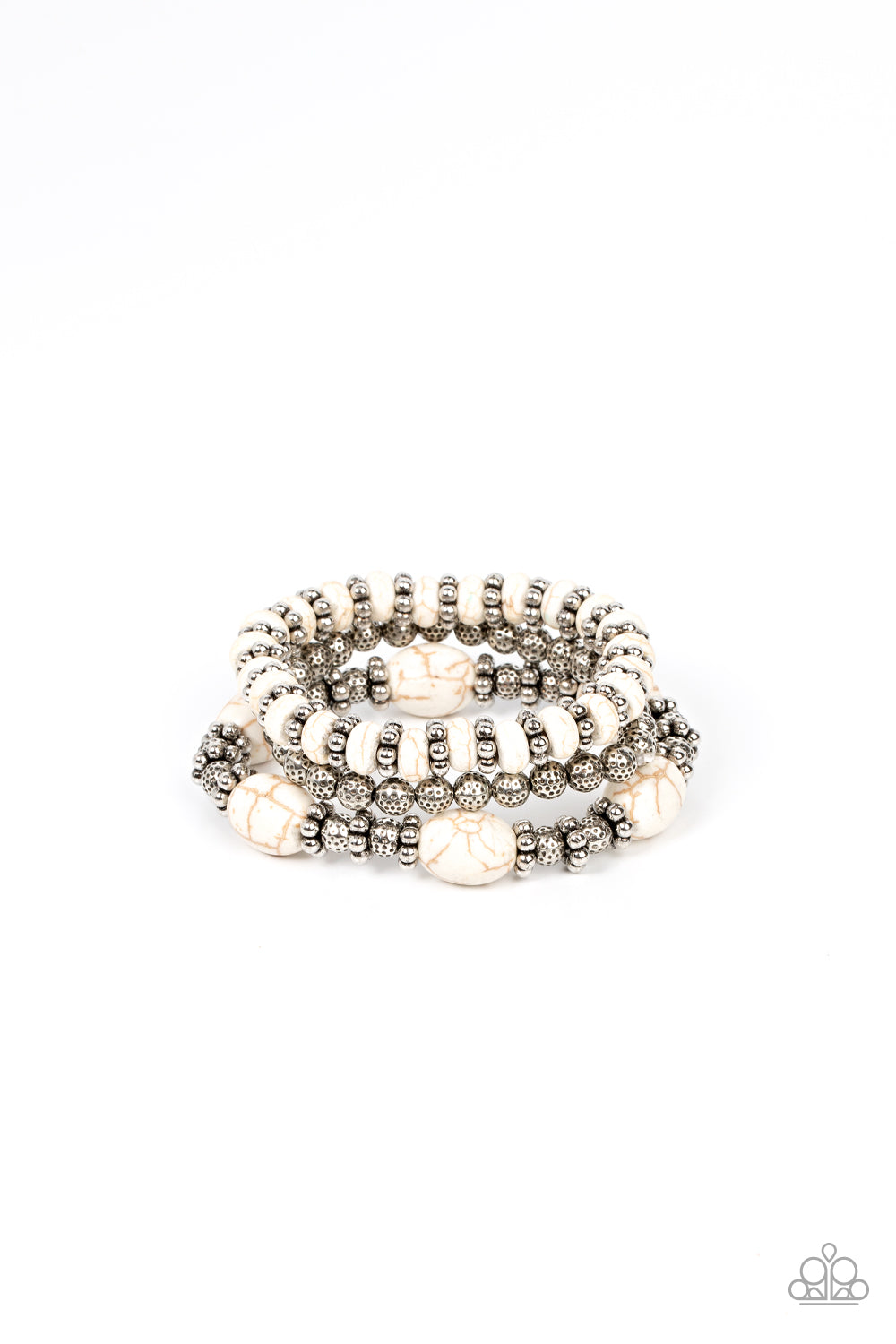 Take by SANDSTORM - White Stone Bracelet Paparazzi