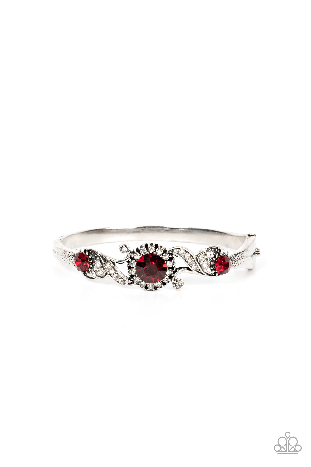 Paparazzi Expert Elegance - Red Rhinestone Bracelet