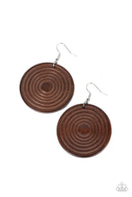 Load image into Gallery viewer, Paparazzi Caribbean Cymbal - Brown Wood Earring
