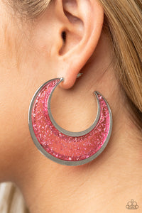 Charismatically Curvy - Pink Hoop Earring Paparazzi