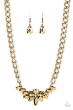 Load image into Gallery viewer, Paparazzi Come at Me - Brass Rhinestone Necklace
