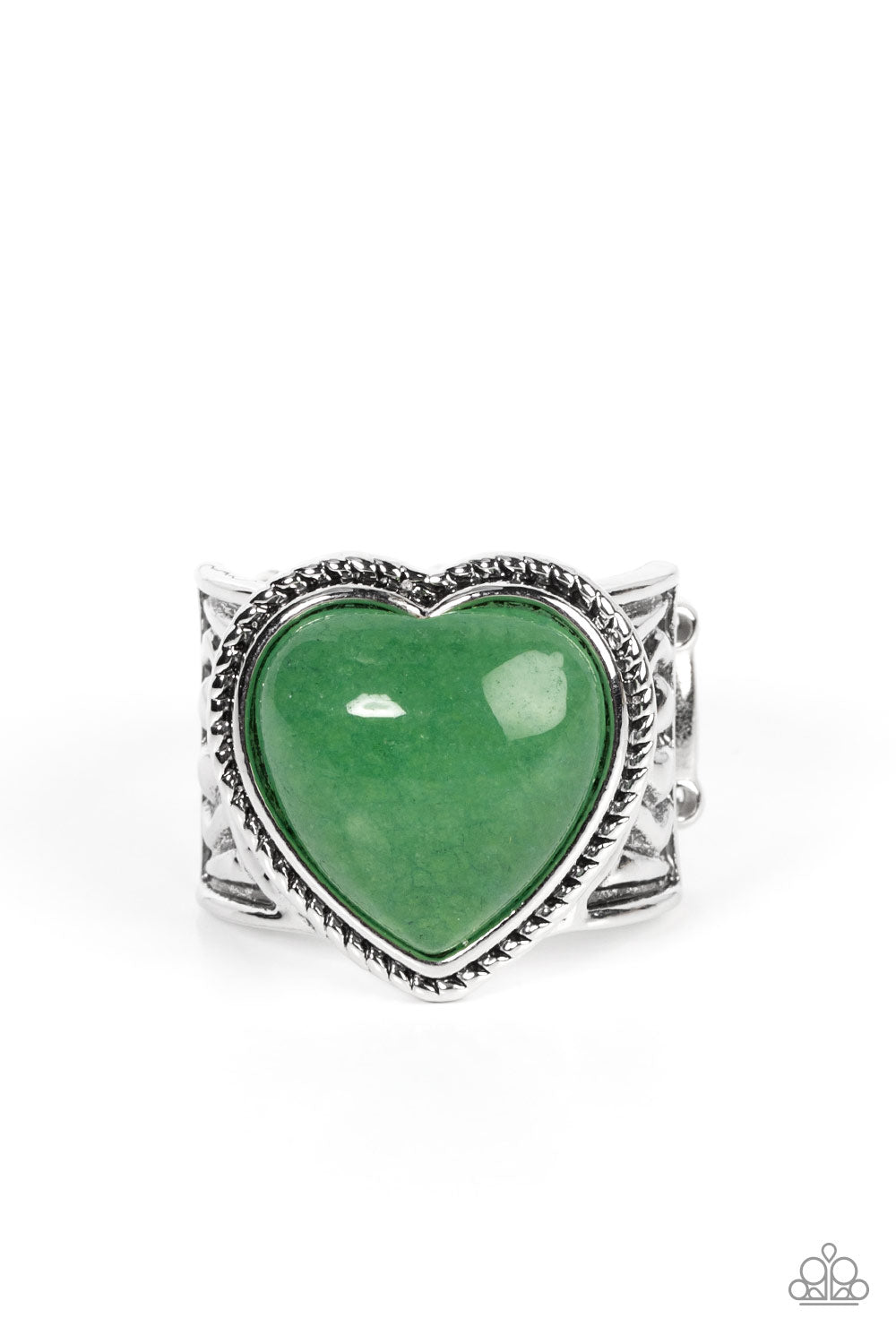 Paparazzi Stone Age Admirer - Green Ring