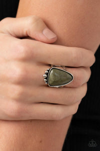 Paparazzi Authentically Adobe - Green Ring