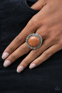 Paparazzi Salt of the Earth - Brown Stone Ring