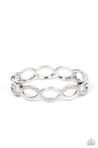 Paparazzi Tailored Twinkle - White Rhinestone Bracelet