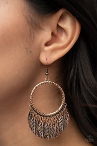 Paparazzi FOWL Tempered - Copper Earring