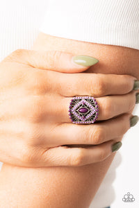 Paparazzi Amplified Aztec - Purple Ring