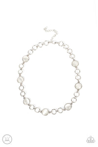 Dreamy Distractions - White Moonstone Necklace Paparazzi