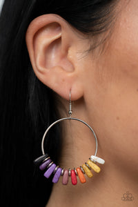 Earthy Ensemble - Multi Stone Earring Paparazzi