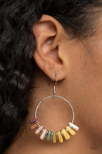 Earthy Ensemble - Multi Brown Stone Earring Paparazzi