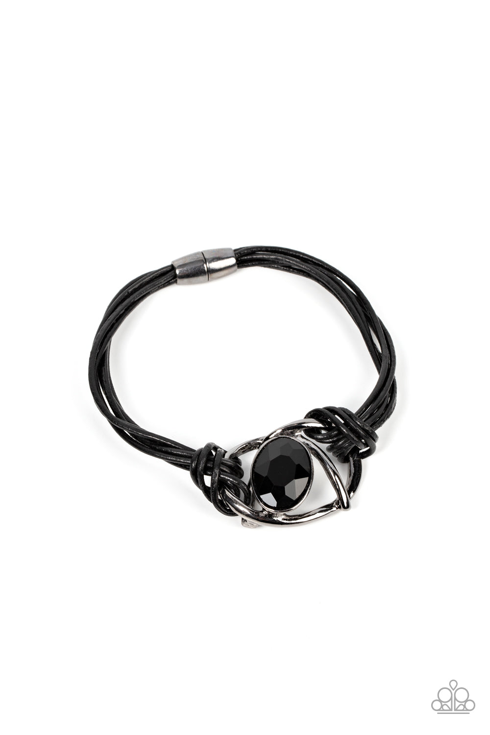 Paparazzi Keep Your Distance - Black Bracelet