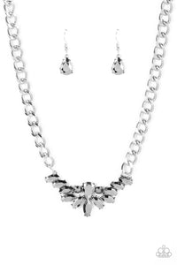 Come at Me - Silver Hematite Necklace Paparazzi