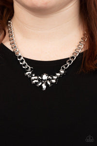 Come at Me - Silver Hematite Necklace Paparazzi