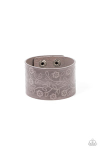 Paparazzi Rosy Wrap Up - Silver Leather Bracelet