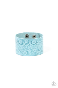 Paparazzi Rosy Wrap Up - Blue Leather Bracelet