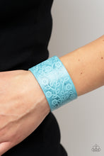 Load image into Gallery viewer, Paparazzi Rosy Wrap Up - Blue Leather Bracelet
