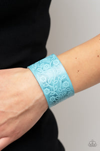 Paparazzi Rosy Wrap Up - Blue Leather Bracelet