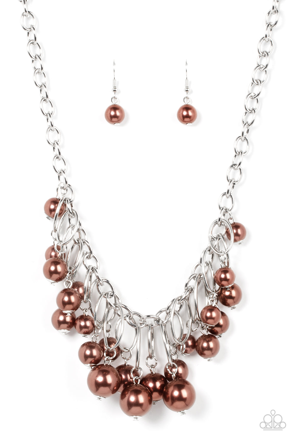 Paparazzi Powerhouse Pose - Brown Pearl Necklace