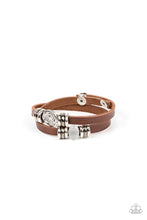 Load image into Gallery viewer, Paparazzi All Willy-Nilly - Silver Moonstone Leather Bracelet
