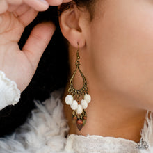 Load image into Gallery viewer, Paparazzi Adobe Air - Brass Earring
