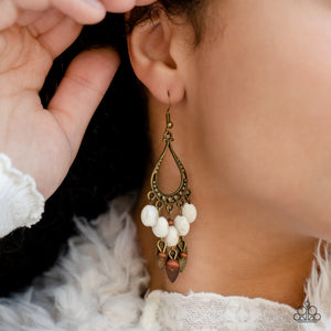 Paparazzi Adobe Air - Brass Earring