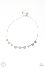 Load image into Gallery viewer, Dainty Desire - Silver Heart Necklace Paparazzi
