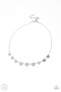 Dainty Desire - Silver Heart Necklace Paparazzi