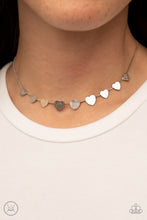 Load image into Gallery viewer, Dainty Desire - Silver Heart Necklace Paparazzi
