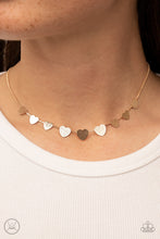 Load image into Gallery viewer, Dainty Desire - Gold Heart Necklace Paparazzi
