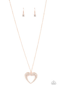 Cupid Charisma - Copper Heart Necklace Paparazzi