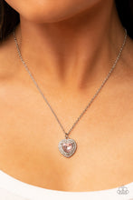 Load image into Gallery viewer, Paparazzi Taken with Twinkle - Pink Heart Necklace
