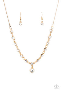 True Love Trinket - Gold Heart Necklace Paparazzi