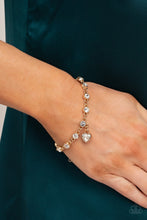 Load image into Gallery viewer, Truly Lovely - Gold Heart Bracelet Paparazzi
