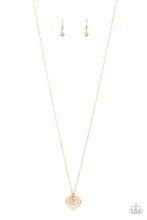 Load image into Gallery viewer, Letters of Love - Gold Heart Necklace Paparazzi
