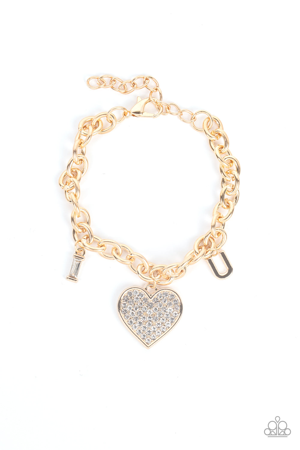 Declaration of Love - Gold Heart Bracelet Paparazzi