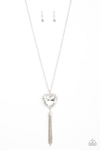 Finding My Forever - White Heart Necklace Paparazzi