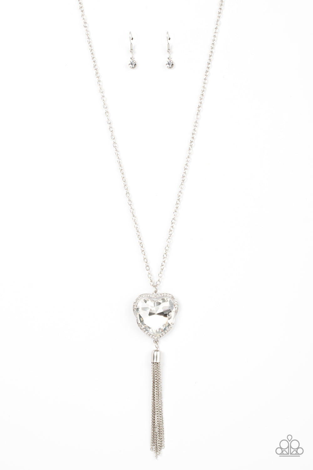 Finding My Forever - White Heart Necklace Paparazzi